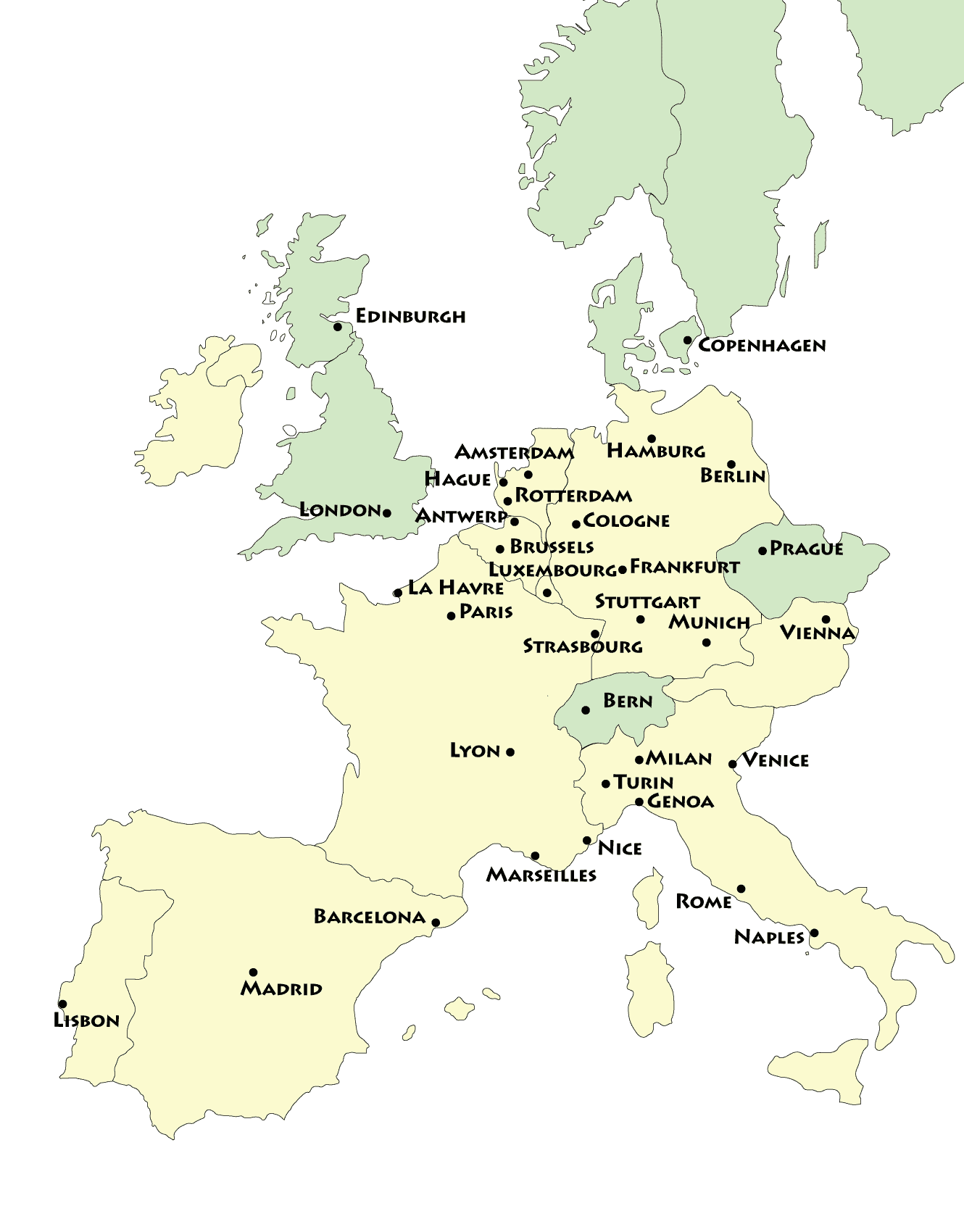 map of western europe